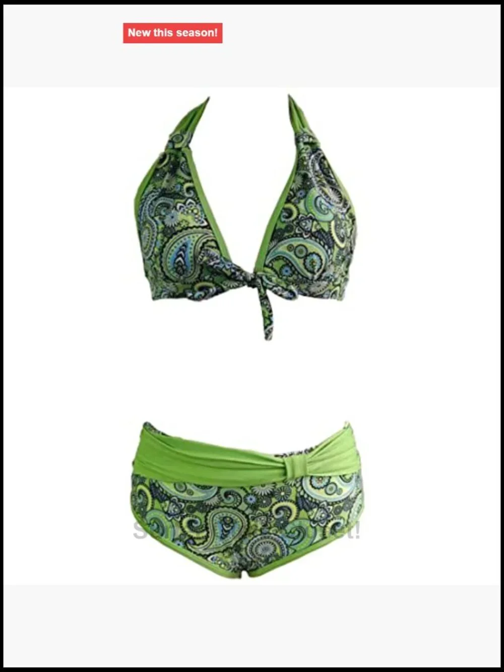 Women's Halter Neck Bikini Set High Waist Full Coverage Swimwear